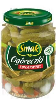 Ogóreczki konserwowe Przecier ogórkowy bez zalewy : 670 g :