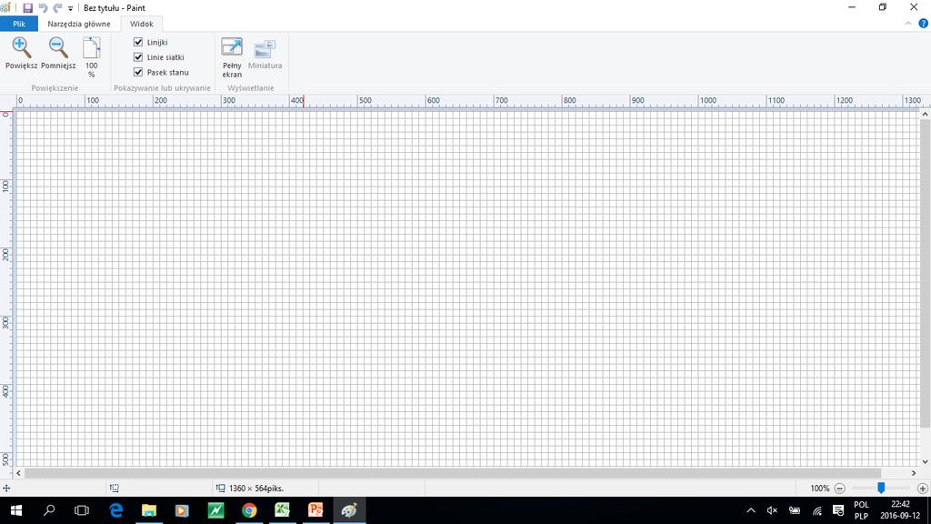 Program graficzny MS Paint: Widok.