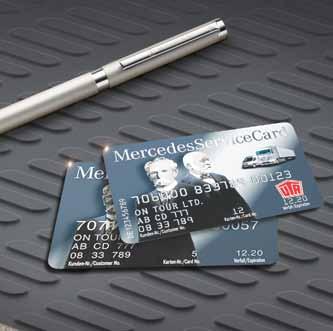 MercedesServiceCard. Bezpłatna karta MercedesServiceCard umożliwi Państwu na atrakcyjnych warunkach bezgotówkowe tankowanie paliwa na ponad 37 000 stacji paliw sieci UTA w całej Europie.