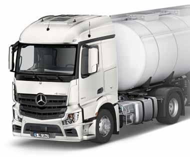 Silniki. Ciągniki siodłowe Actros Loader wyposażamy w silniki Euro VI o pojemności skokowej 7,7 l i mocy od 235 kw (320 KM).