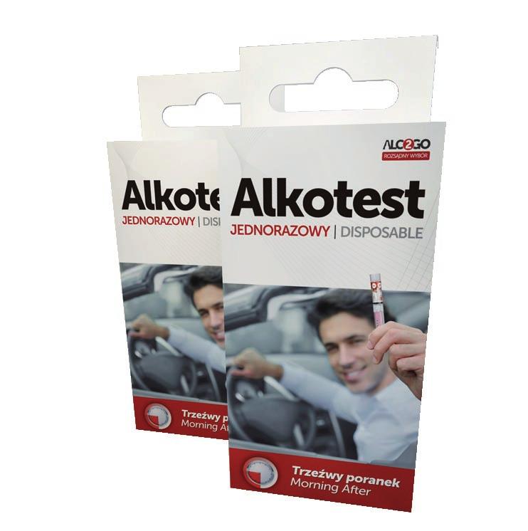 Atestowane alkomaty jednorazowe Technologia: White reactions Czerwony
