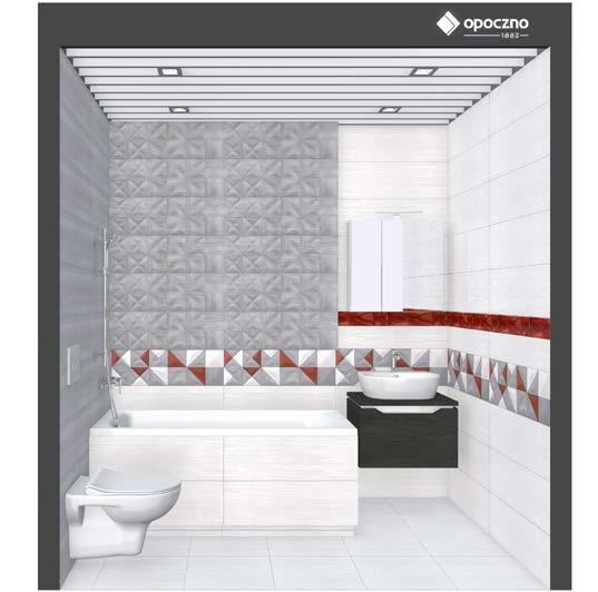 Wsparcie trade-marketingowe Materiały w miejscu sprzedaży Standardy boksów Delicate Lines Wymiary boksu - 225 x 150 cm TILES: a - DELICATE LINES white glossy