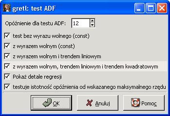 Narzędzia ekonometrii dynamicznej w oprogramowaniu GRETL 291 rzadko I(2).