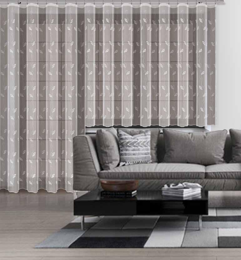 Firanki haftowane Embroidered net curtains 11234 Firanka haftowana na