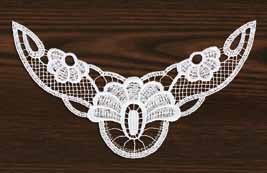 guipure lace elements on