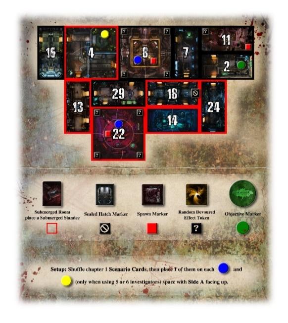 DEEP MADNESS RULEBOOK PREVIEW 6 PRZYGOTOWANIE DO GRY A. WYBIERZ SCENARIUSZ Wybierz scenariusz z Księgi scenariuszy. Rekomendowany do zagrania jest "The Story So Far.