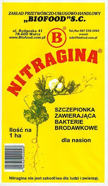 Szczepionki do zastosowania w uprawie: - koniczyna - seradela - lucerna - łubin - wyka - groch -