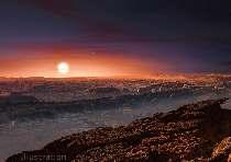 Galaxy interactions 12 Wizja artystyczna przedstawiająca powierzchnię planety Proxima b odkrytej wokól najbliższej gwiazdy Proxima Centauri.