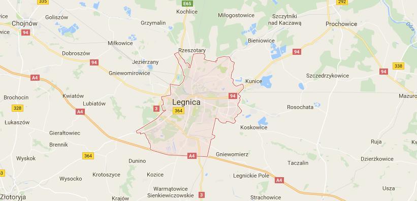 Położenie zakładu Legnica miasto położone w centrum Dolnego Śląska - na skrzyżowaniu europejskich szlaków komunikacyjnych -