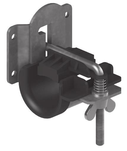 Stosowany do przelotowego zawieszania izolowanych przewodów napowietrznych ASXS(n) o przekrojach 16-120 mm² na standardowych śrubach hakowych. Stosowany dla załomów 180-165.