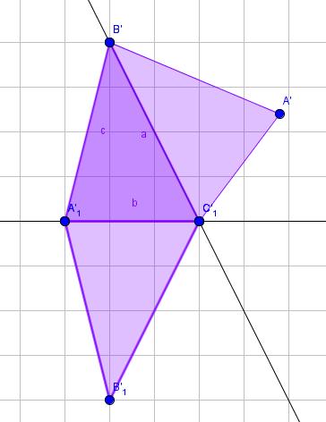 Figury jakie powstają, gdy narysujemy trójkąty symetryczne do danego względem dwóch
