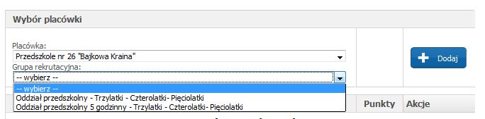 Rekrutacja do oddziało w przedszkolnych. Rejestracja kandydata.