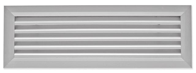 i sufit) montaż ukryty rama montażowa (UR) (tylko ściana) OAS ramka i lamele wykonane z profili aluminiowych anodowanych w naturalnym kolorze aluminium jeden rząd poziomych lamel montaż widoczny