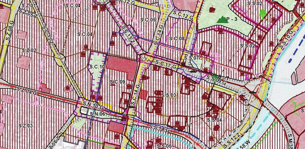 ) z oznaznm ran obszaru objo zman mjsoo planu zaospodaroana przsrznno "Cnrum Pla Odrodzna " Szzn sala : 0 000 GRANICA OBSZARU