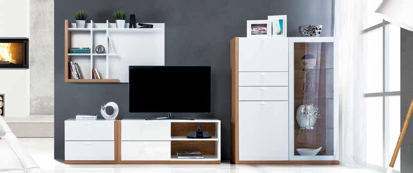 SALVO 34 półka krótka szer. x wys. x gł. 112 x 28 x 27 cm short shelf W x H x D 112 x 28 x 27 cm SALVO 35 półka długa szer. x wys. x gł. 188 x 28 x 27 cm long shelf W x H x D 188 x 28 x 27 cm SALVO 41 stolik okolicznościowy szer.