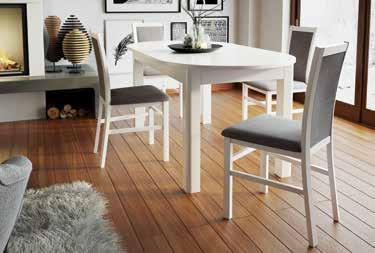 Stoły i krzesła / tables and chairs Neptun 1 + Saturn 101 NEPTUN 1 stół rozkładany biały połysk folding table
