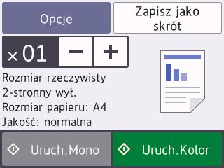 4 Kopiuj Kopiowanie dokumentu Upewnij się, że na tacę papieru załadowany został właściwy rozmiar papieru. Włóż dokument. skorzystać z przycisków klawiatury telefonicznej.