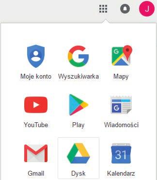 1 Umieść utworzoną wcześniej gazetkę szkolną na wirtualnym dysku (w chmurze). W tym celu wykonaj następujące czynności: 1. Zaloguj się na konto Google (rysunek 18.1). 2.