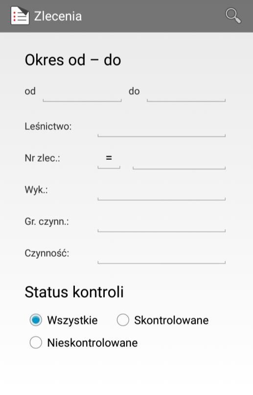 3.4.1.3.8 Zestawienia Dla Zestawień dostępne parametry do wyszukiwania to: Okres od do