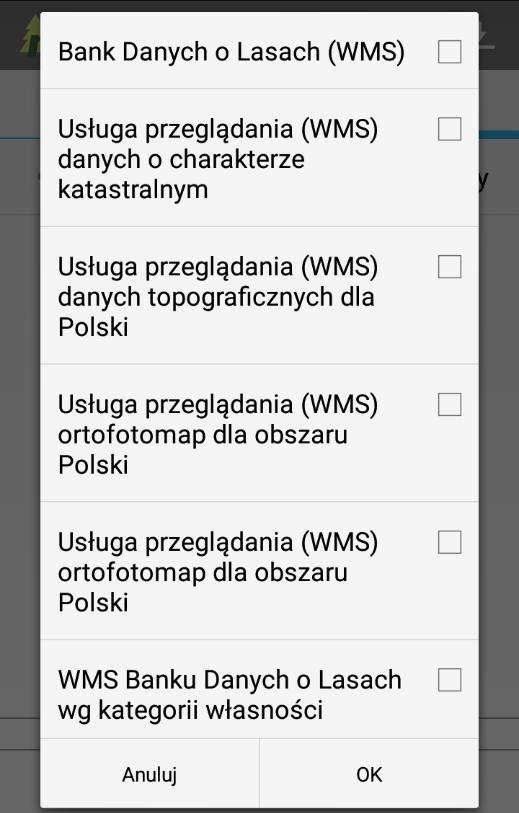 Po wprowadzeniu adresu WMS kliknąć OK.