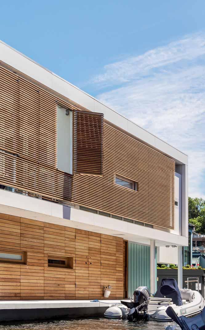 RESIDENTIAL BUILDINGS BUDYNKI MIESZKALNE FLOATING HOME SEATTLE (USA) Ventilated Façade: Arctic White