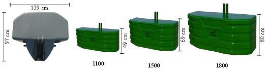 5 Obciążnik 900 kg - wysokość 80 cm A900 6 Obciążnik 1000 kg - wysokość 80cm A1000 typ B - szerokość 139cm, długość 97cm 7 Obciążnik 1100 kg - wysokość 49cm B1100 8 Obciążnik 1200 kg - wysokość