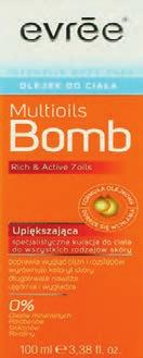 6 8 9 1 szt, = 0,58 zł 1139 1 szt, = 2,25 zł Evree, Multioils Bomb, upiększająca, specjalistyczna kuracja do ciała 100ml Super Slim, modelująca,