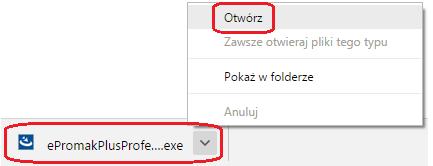 Google Chrome pobrane pliki są prezentowane na pasku pobrań w