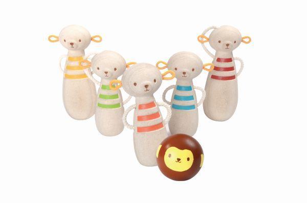 Kręgle małpki, Plan Toys