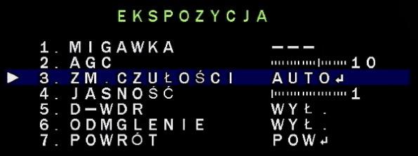 Włączenie funkcji powoduje rozmycie szybko poruszających się obiektów.