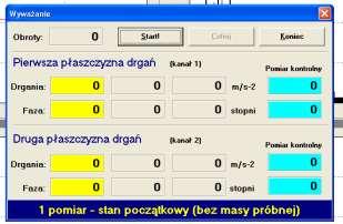 22a) wybrać dwupłaszczyznowe i wpisać wartości mas próbnych (po konsultacji z prowadzącym ćwiczenie); a) b)