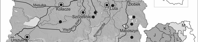 The drainage basin of the Włodawka is a standard example of a hydrographic system formed by incorporating numerous drainless areas (SPOSÓB and TURCZYŃSKI, 2009).