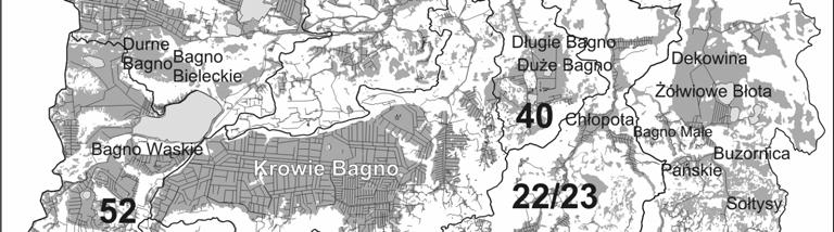 wetlands (total catchment area/controlled catchment area), 4 drainage ditches profiles and water sampling for the purpose of physico-chemical analysis in the laboratory of