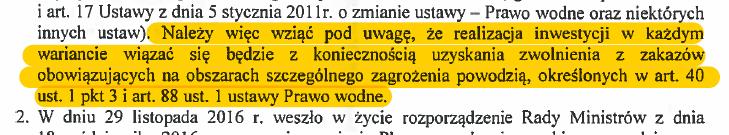 zwolnienia od zakazów obowiązujących na obszarach szczególnego