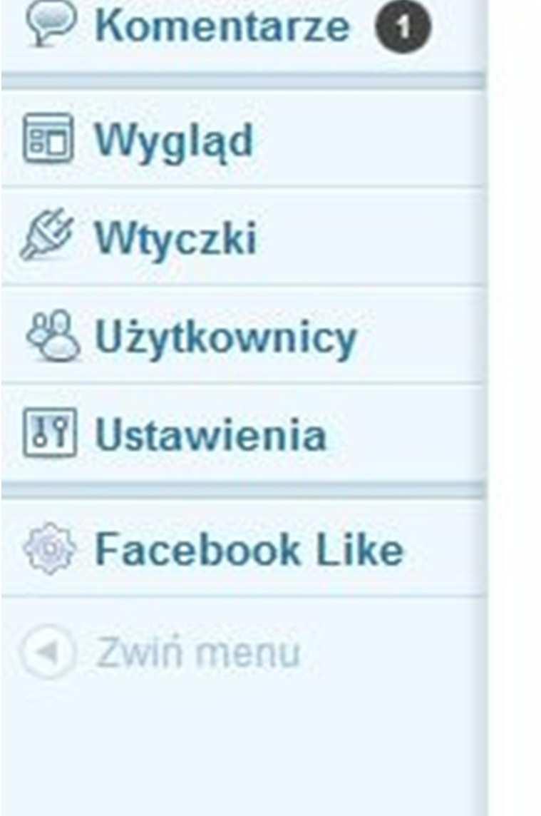 Po zalogowaniu na blog znajdziesz się w panelu