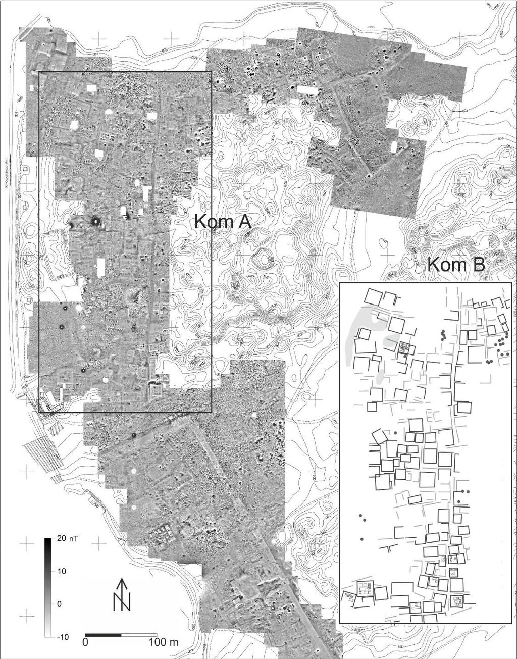 Metody geofizyczne w archeologii polskiej 2016 43 mieszkalnych, rezydencyjnych, sakralnych i produkcyjnych, a także precyzyjny obraz nadbrzeża odnogi peluzyjskiej Nilu. Ryc. 1. Buto (Tell el-farain).