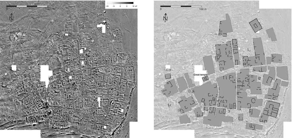 Metody geofizyczne w archeologii polskiej 2016 44 elektrooporowej (w wersji sondowań geoelektrycznych) pozwoliło uściślić zasięg obszarów zabudowanych oraz maksymalny zasięg obszarów zalewanych