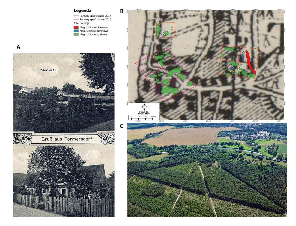 Metody geofizyczne w archeologii polskiej 2016 59 magnetyczne wskazywało obecność rudy darniowej, a brak było anomalii poświadczających funkcję sepulkralną, co zweryfikowano sondażowo.