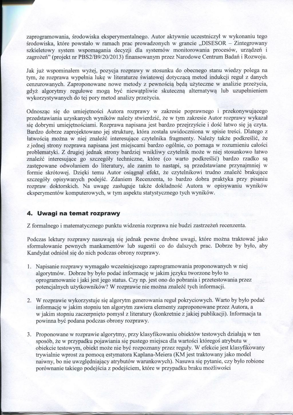 zaprogramowania, srodowiska eksperymentalnego.