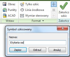 d) Wprowadzić punkt wstawienia, który będzie w przyszłości