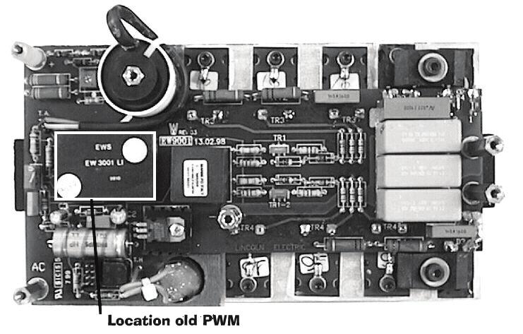 C. Board (or in alternative, replace the entire Inverter P.C. Board). W470001R old PWM P.C.Board W05X0500R new PWM P.C.Board W0594C32 inverter EW9001 P.