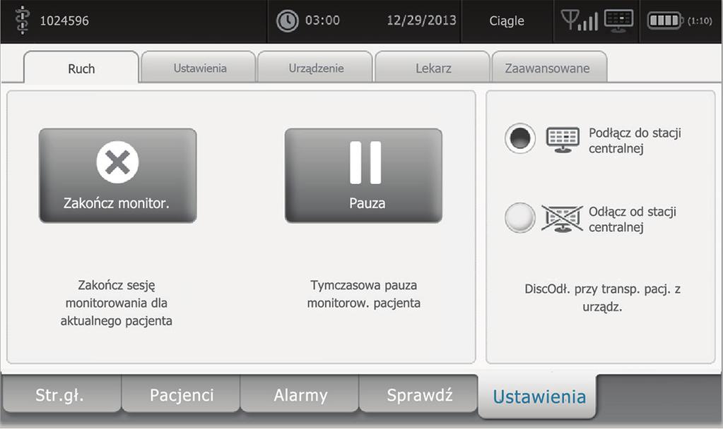 Komunikacja ze stacjami centralnymi Connex (CS) Stacja centralna Connex zapewnia centralne monitorowanie podłączonych urządzeń.