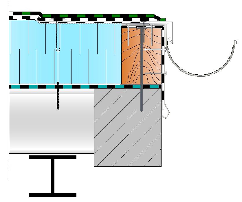 3. W przypadku dachu z termoizolacją w pierwszej kolejności zgrzewa się papę paroizolacyjną BIKUTOP V24.