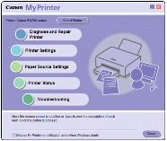 Przydatne aplikacje Strona 26 z 455 Program My Printer nie jest dostępny dla komputerów Macintosh. Kliknij dwukrotnie ikonę (My Printer) na pulpicie.