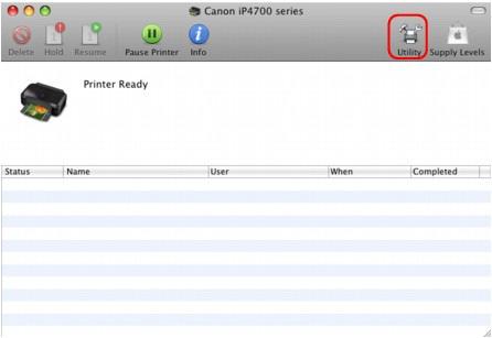 Otwieranie programu Canon IJ Printer Utility (komputery Macintosh) Strona 442 z 455 Podręcznik zaawansowany > Dodatek > Otwieranie programu Canon IJ Printer Utility (komputery Macintosh) Otwieranie