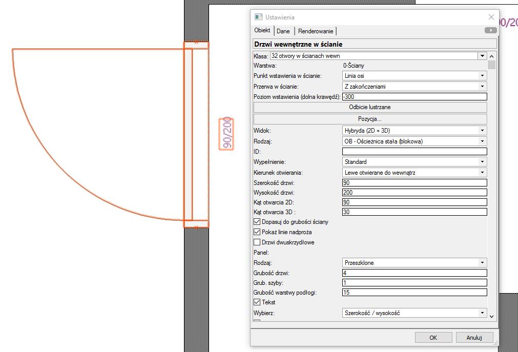 Formatujemy opis drzwi.