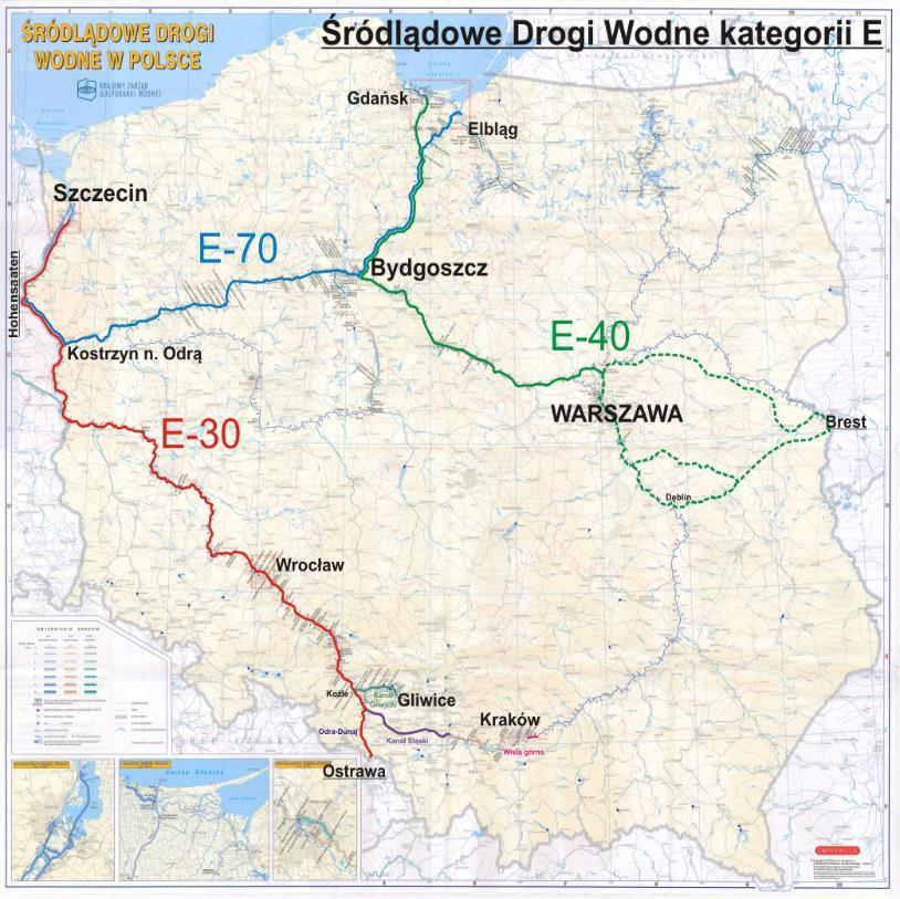 Śródlądowe drogi wodne w zrównoważonym systemie W perspektywie krótkoterminowej: Na Odrze dokończenie stopnia wodnego w Malczycach i dla ustabilizowania dna koryta rzeki poniżej Malczyc, budowę