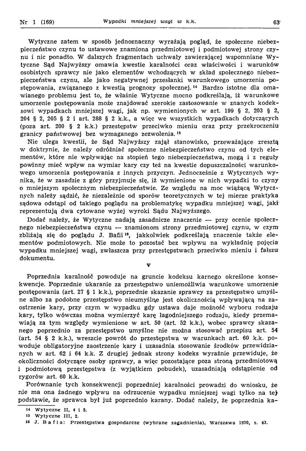 N r 1 (169) W ypadki m niejszej wagi w k.k. 6?
