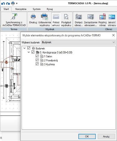 edytor TERMOCADIA pozwala stworzyć graficzny, przestrzenny, parametryczny model architektoniczny budynku, który przekonwertowany na model cieplny wymienia dane z programem ArCADia-TERMOCAD.