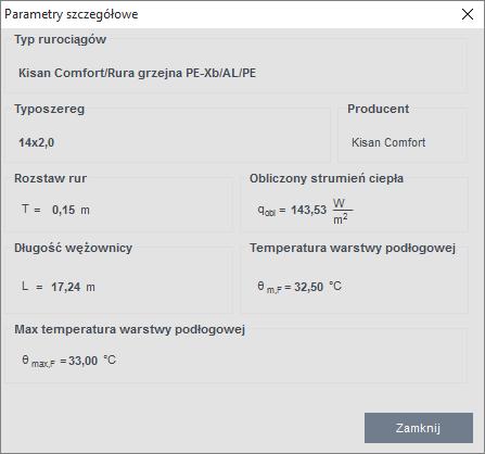 Wyniki doboru urządzeń grzewczych (grzejników, ogrzewania podłogowego, powietrznego lub innego), na podstawie wyliczonego w ArCADia-TERMOCAD obciążenia cieplnego poszczególnych pomieszczeń, można